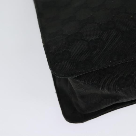 GUCCI GG Canvas Shoulder Bag Black Silver - Picture 12 of 16
